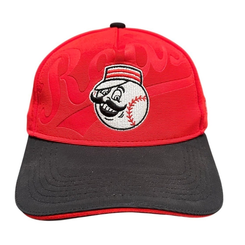 Cincinnati Reds MLB Baseball Melonwear Youth Hat Cap Snapback Red Black‎